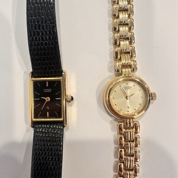 Lot of 2 VTG Citizen Quartz Ladies Watches-Gold Tone*Needs Batteries (Untested) main image 13